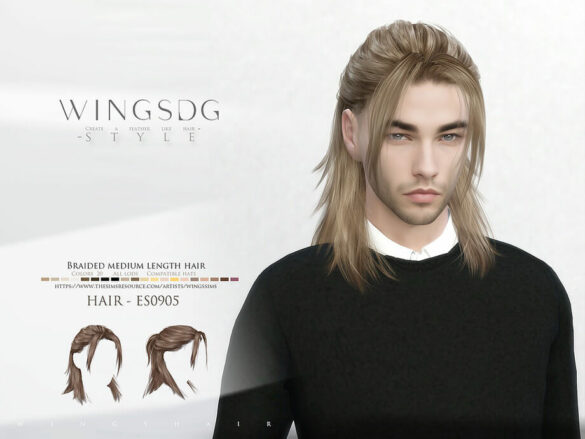 WINGS-ES0905-Braided medium length hair