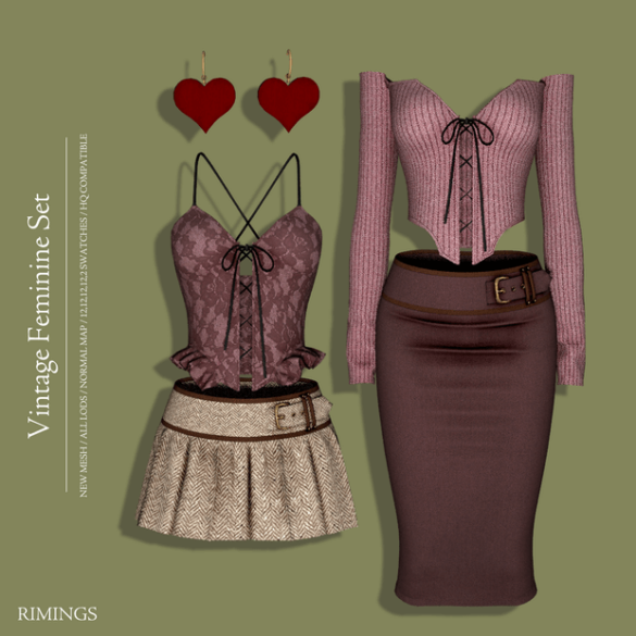[RIMINGS] Vintage Feminine Set