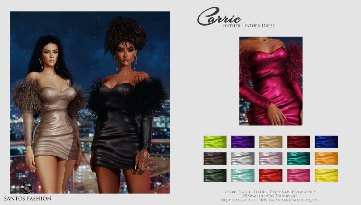 Carrie Feather Leather Set (Ts4)