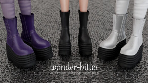 Current Mood Toughen Up Platform Boots - The Sims Game