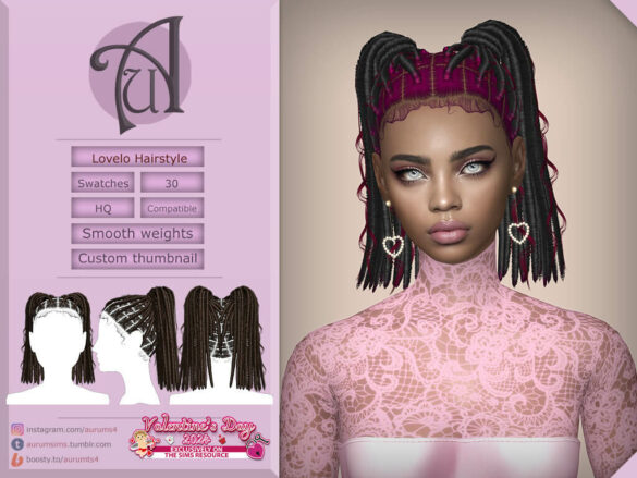 LOVELO HAIRSTYLE FOR FEMALE SIMS BY AURUM