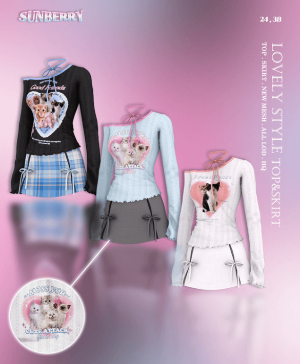 Lovely style TOP&SKIRT