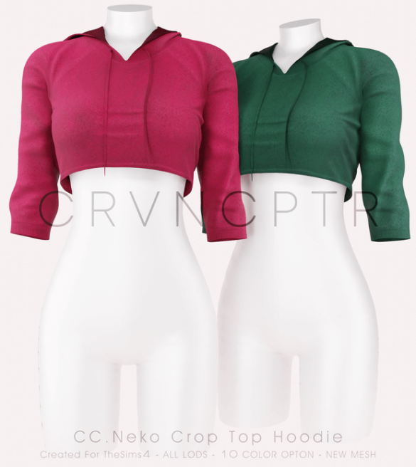 CC.Neko Crop Top Hoodie