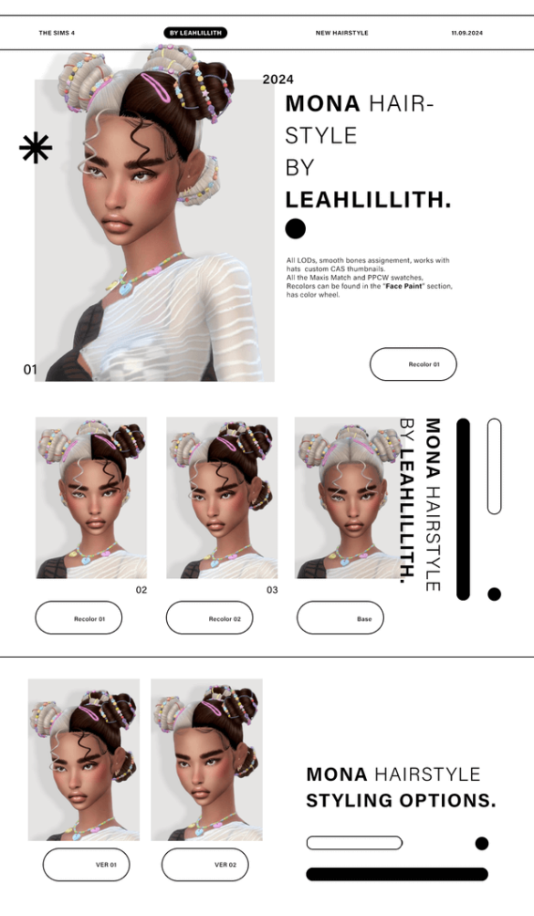 Mona Hairstyle + Accessories