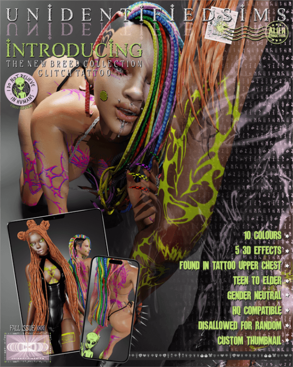 Glitch Tattoo Upper Chest