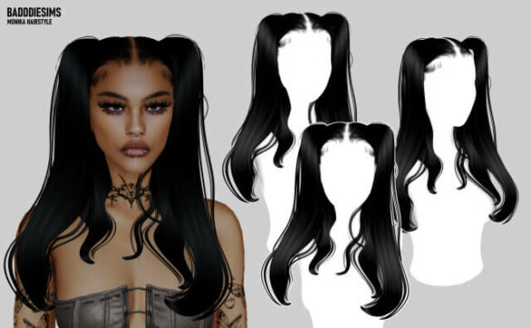 badddiesims monika hairstyle