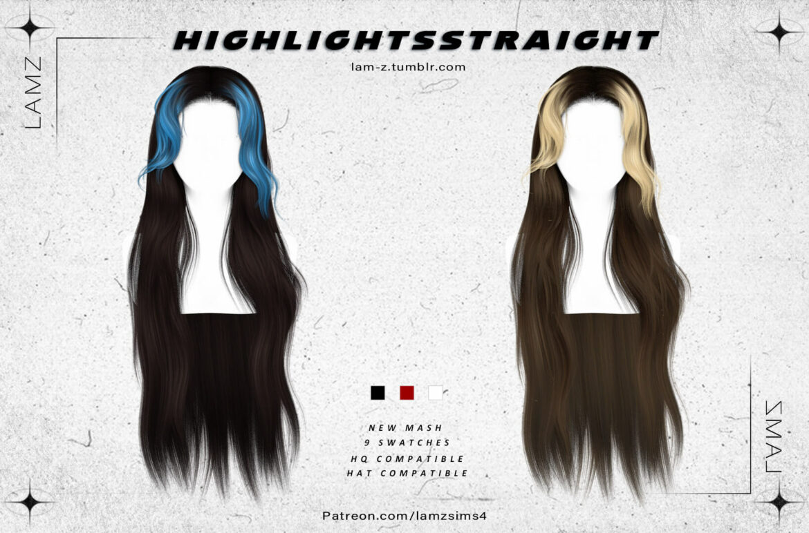 LAMZ Highlights Straight Hairstyles