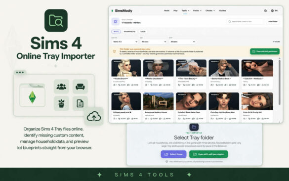 Sims 4 Online Tray Importer